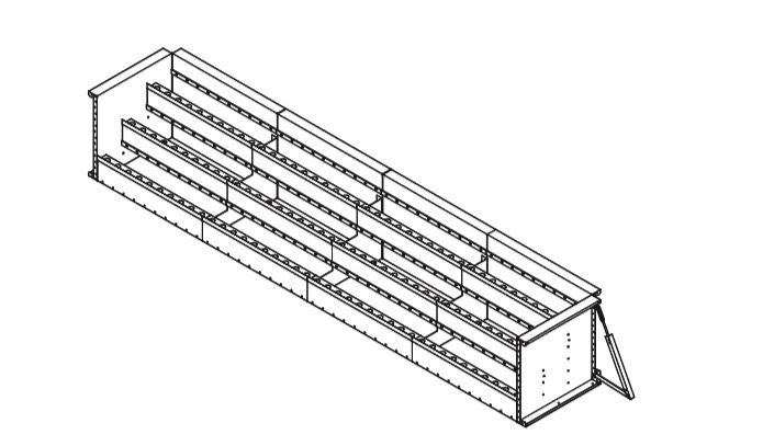20' Wide Steel Step w/ 6" Radius Corners